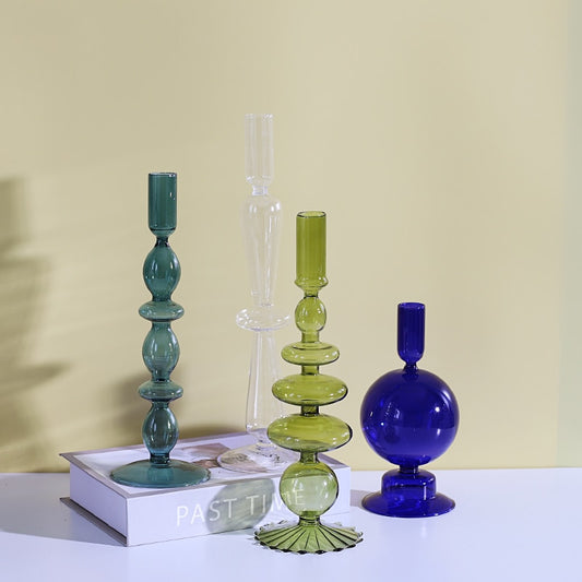 Sea Glass Candle Sticks